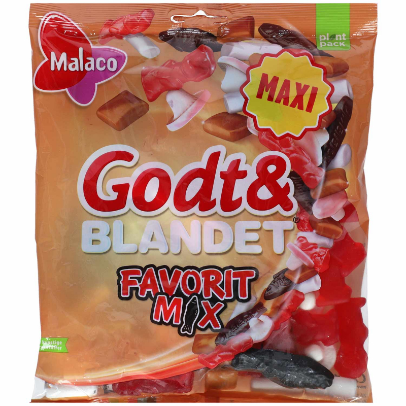  Malaco Godt & Blandet Favorit Mix 325g 