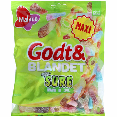  Malaco Godt & Blandet Sure Mix 325g 