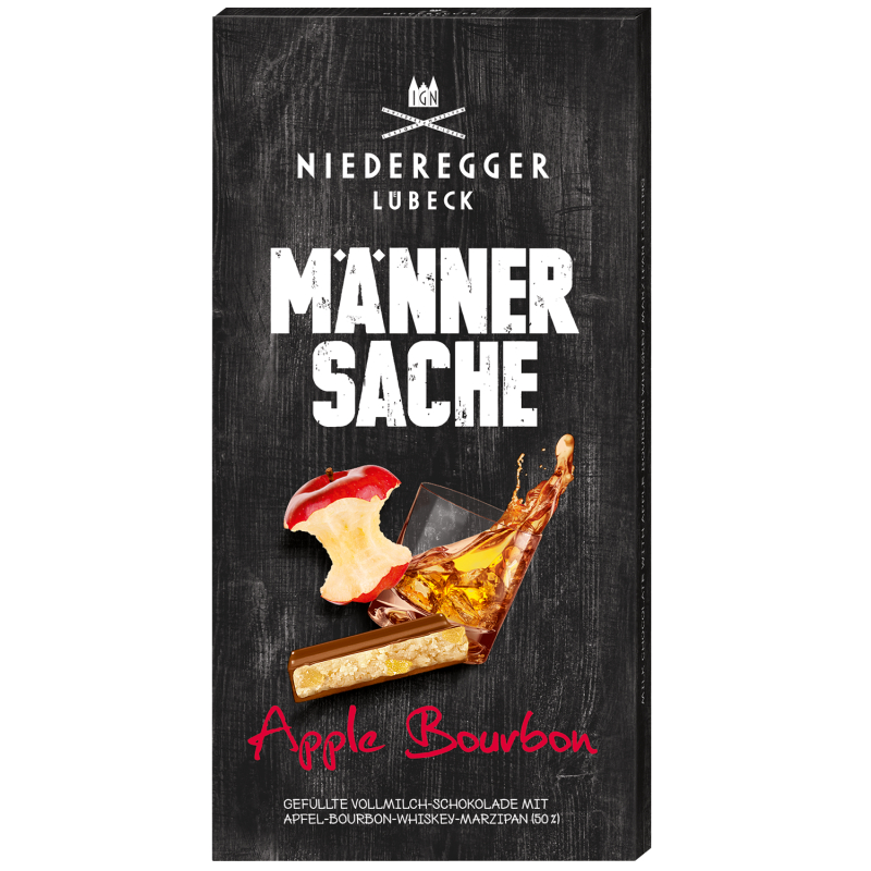  Niederegger Männersache Marzipan Tafel Apple Bourbon 110g 