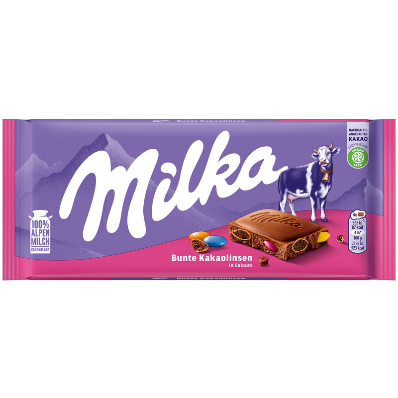  Milka Bunte Kakaolinsen 100g 