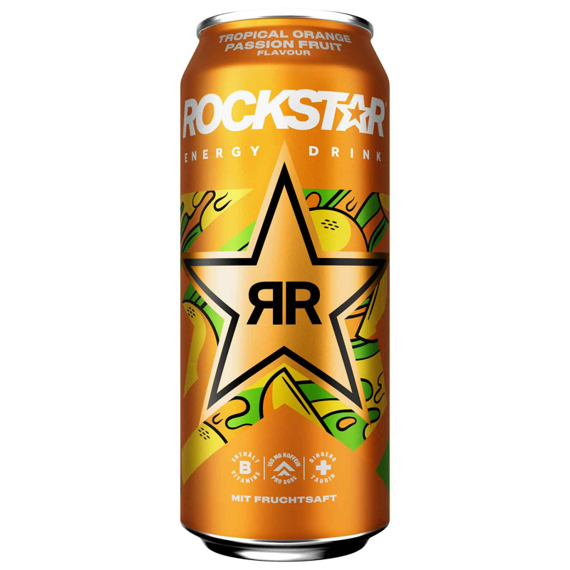  Rockstar Energy Drink Tropical Orange Passion Fruit 500ml 