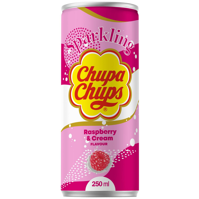  Chupa Chups Sparkling Raspberry & Cream 250ml 