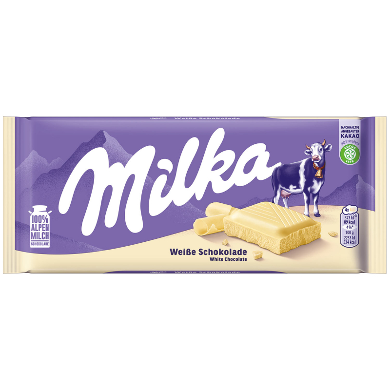  Milka Weiße Schokolade 100g 