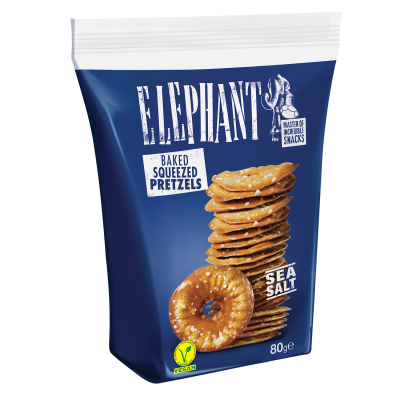  Elephant Squeezed Pretzels Sea Salt 80g 