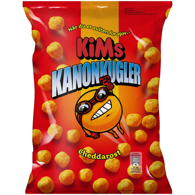  KiMs Kanonkugler Cheddarost 135g 