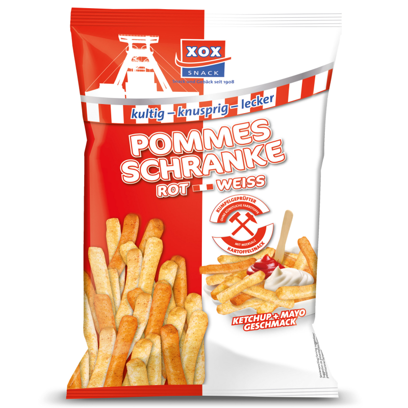  XOX Pommes Schranke Rot-Weiss 125g 