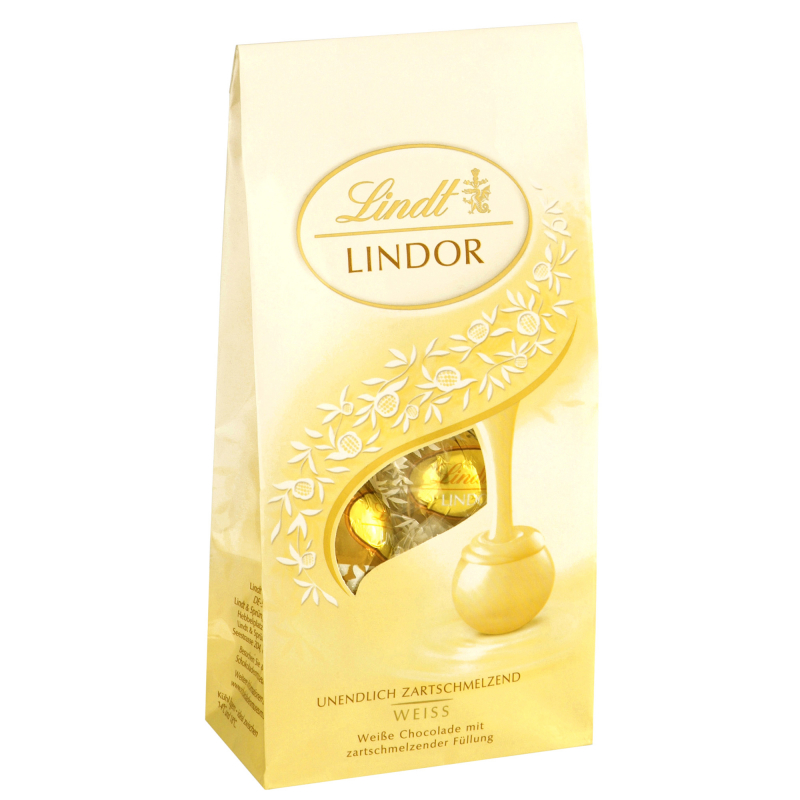  Lindt Lindor Kugeln Weiße Schokolade 136g 