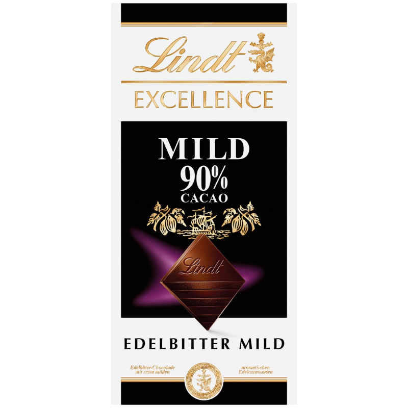  Lindt Excellence Mild 90% Cacao Edelbitter Tafel 100g 