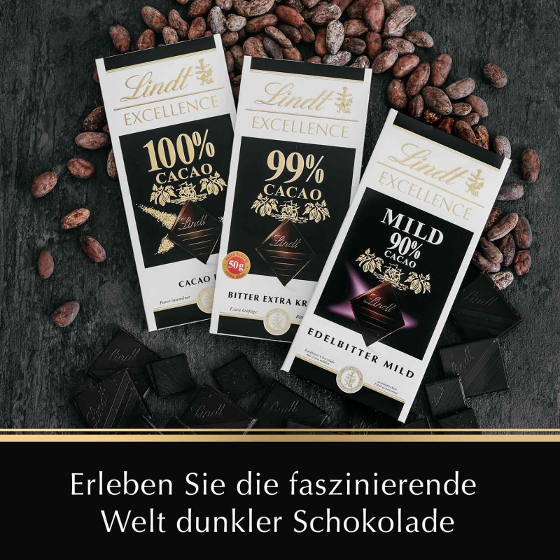  Lindt Excellence Mild 90% Cacao Edelbitter Tafel 100g 