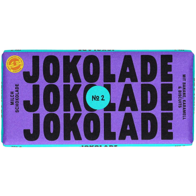  JOKOLADE No2 Vollmilchschokolade mit Banane, Karamell & Biscuits 140g 