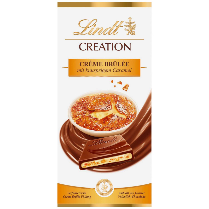 Lindt Creation Crème Brûlée Vollmilch Tafel 150g Csokibarát 6837