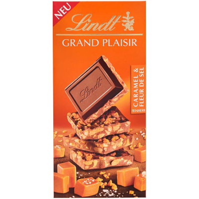 Lindt Grand Plaisir Caramel & Fleur de Sel Tafel 150g 