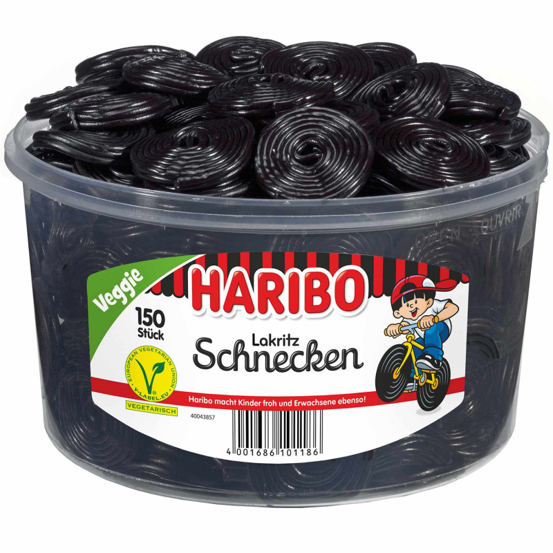  Haribo Lakritz Schnecken vegetarisch 150er 