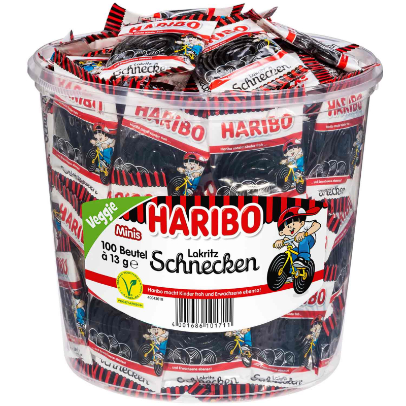  Haribo Lakritz Schnecken Minis vegetarisch 100er 