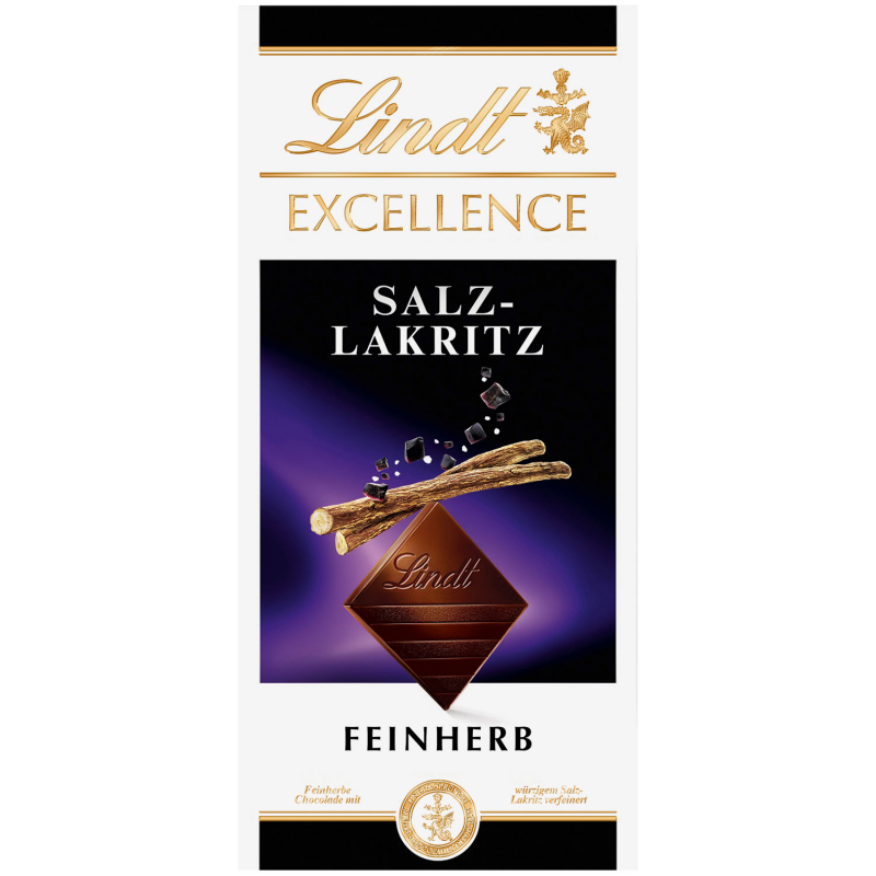  Lindt Excellence Salz-Lakritz Feinherb Tafel 100g 