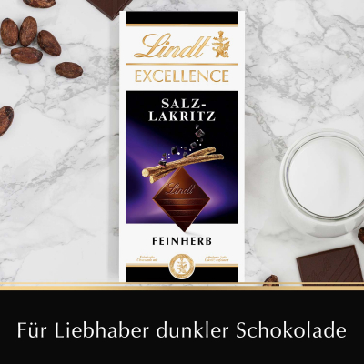  Lindt Excellence Salz-Lakritz Feinherb Tafel 100g 