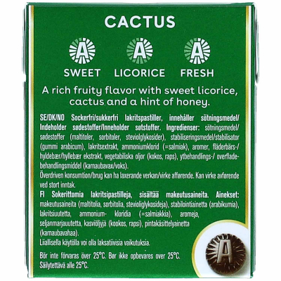  Läkerol Cactus sugarfree 4x25g 