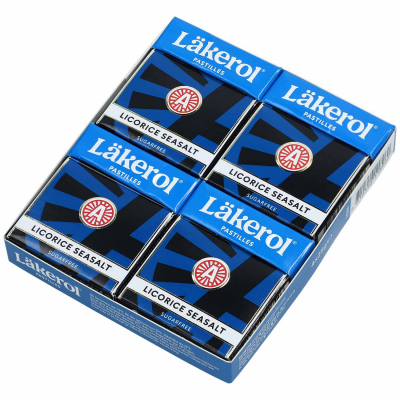  Läkerol Licorice Seasalt sugarfree 4x23g 