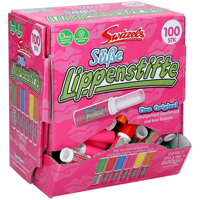  Swizzels Süße Lippenstifte 100er 