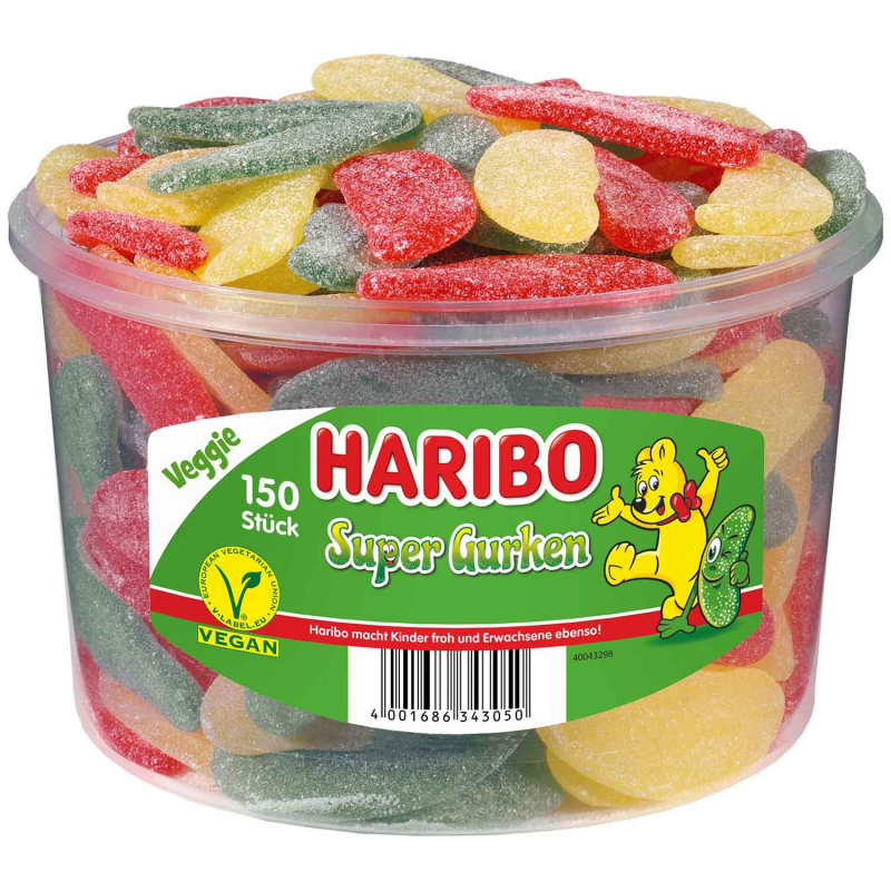  Haribo Super Gurken vegan 150er 