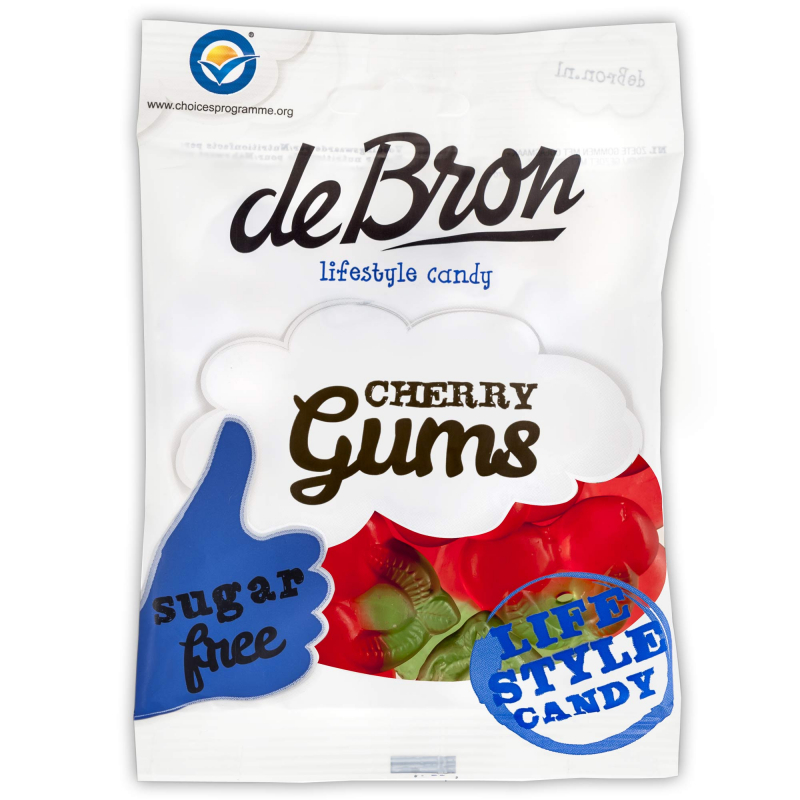  de Bron Cherry Gums sugarfree 90g 