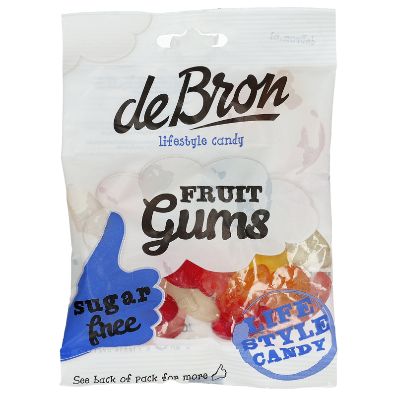  de Bron Fruit Gums sugarfree 100g 