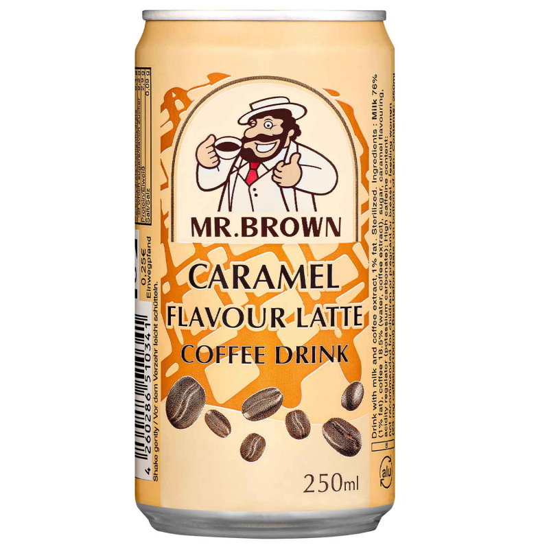  Mr. Brown Coffee Drink Caramel Latte 250ml 