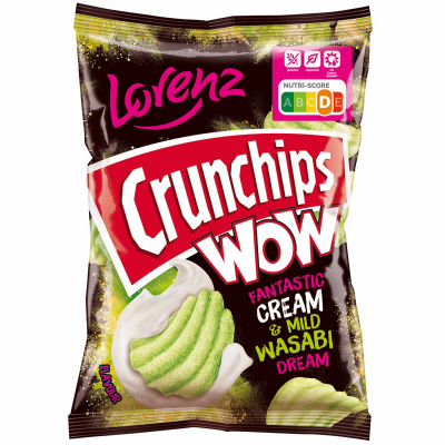  Crunchips WOW Fantastic Cream & Mild Wasabi Dream 110g 