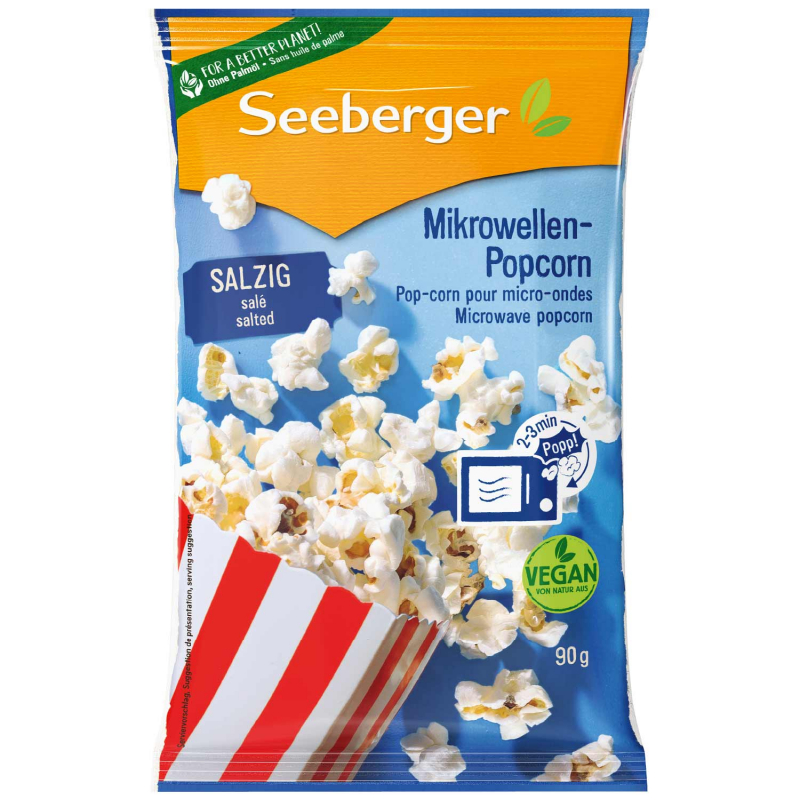  Seeberger Mikrowellen-Popcorn salzig 90g 