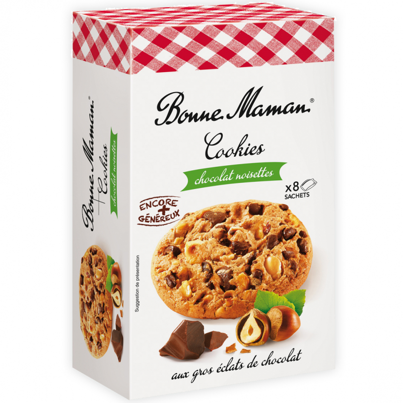  Bonne Maman Cookies chocolat noisettes 225g 