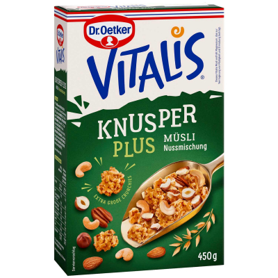  Vitalis Knusper Plus Müsli Nussmischung 450g 