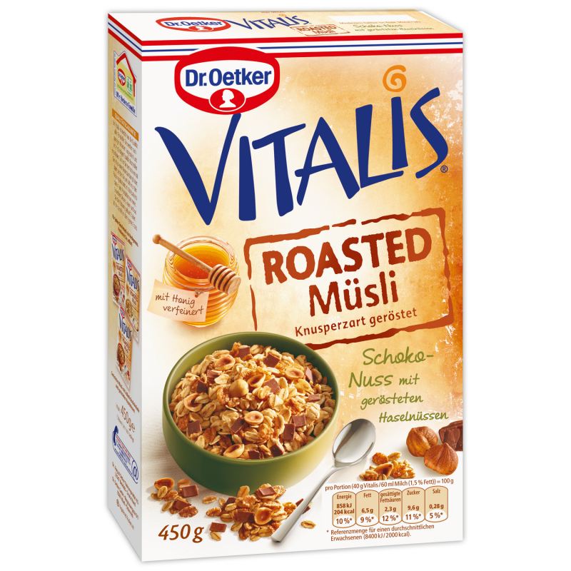  Vitalis Roasted Müsli Schoko-Nuss 450g 