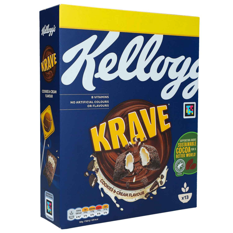  Kellogg's Krave Cookies & Cream 410g 