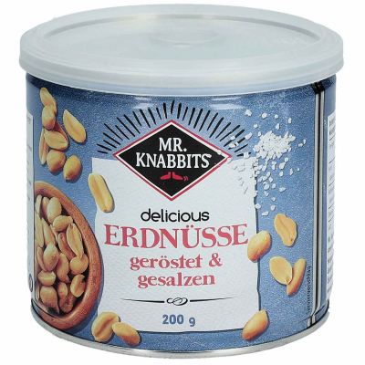  Mr. Knabbits Delicious Erdnüsse geröstet & gesalzen 200g 