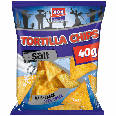  XOX Tortilla Chips Salt 20x40g 