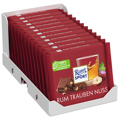  Ritter Sport Rum Trauben Nuss 100g 