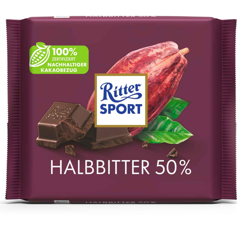  Ritter Sport Halbbitter 100g 