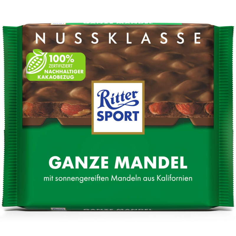  Ritter Sport Nuss-Klasse Ganze Mandel 100g 