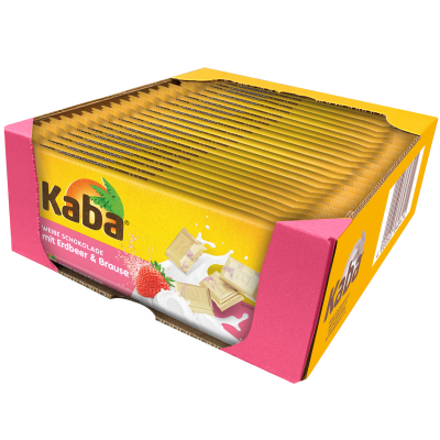  Kaba Weiße Schokolade mit Erdbeer & Brause 85g 