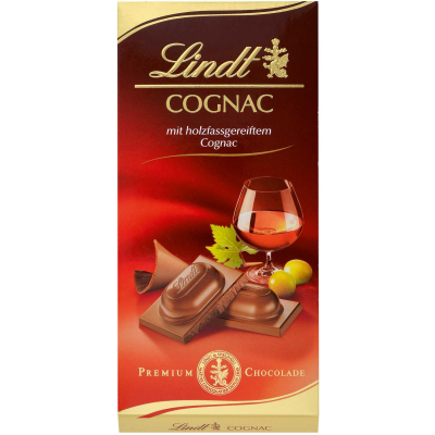  Lindt Cognac Vollmilch Tafel 100g 