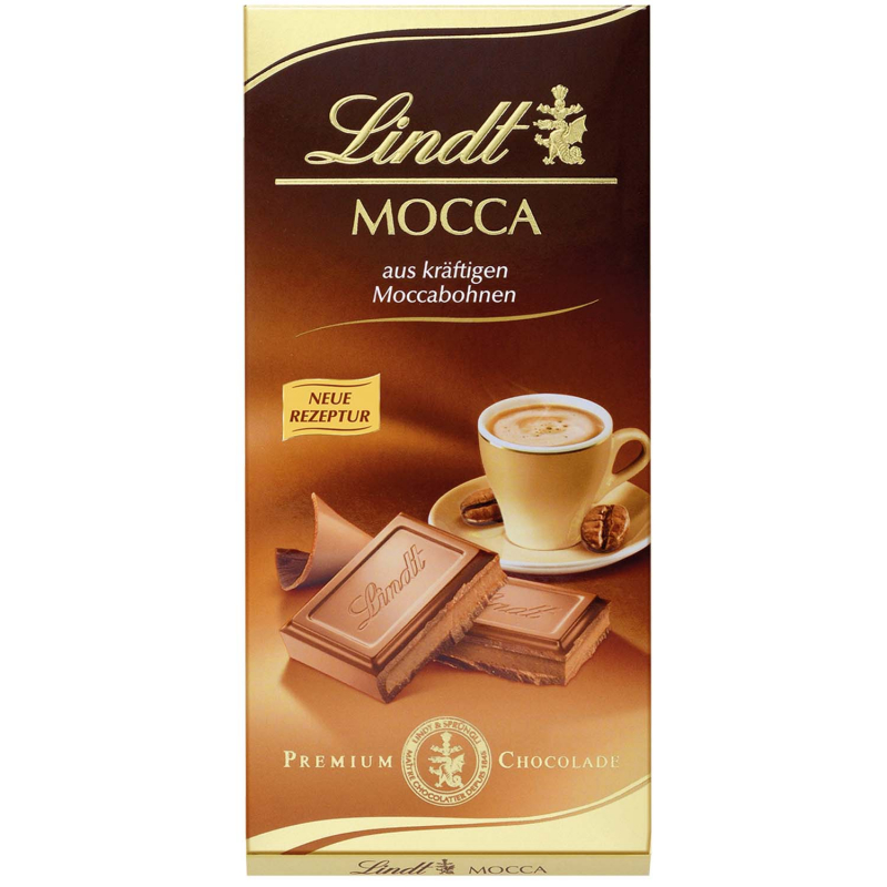  Lindt Mocca Vollmilch Tafel 100g 