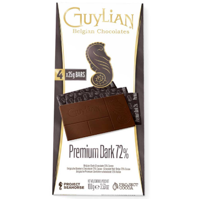  GuyLian Tablets Premium Dark 72% Cocoa 4x25g 