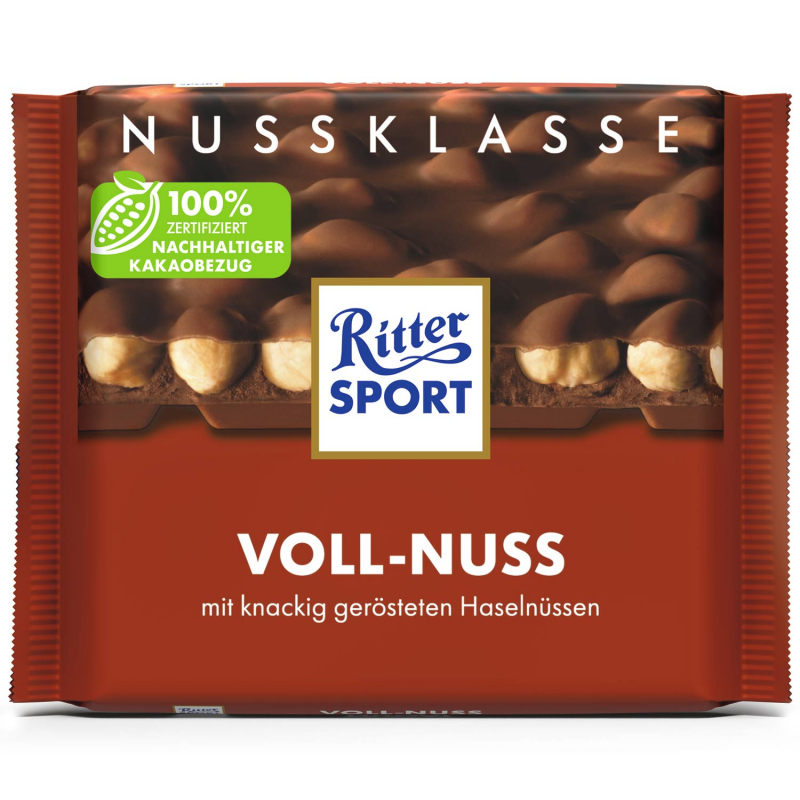  Ritter Sport Nuss-Klasse Voll-Nuss 100g 