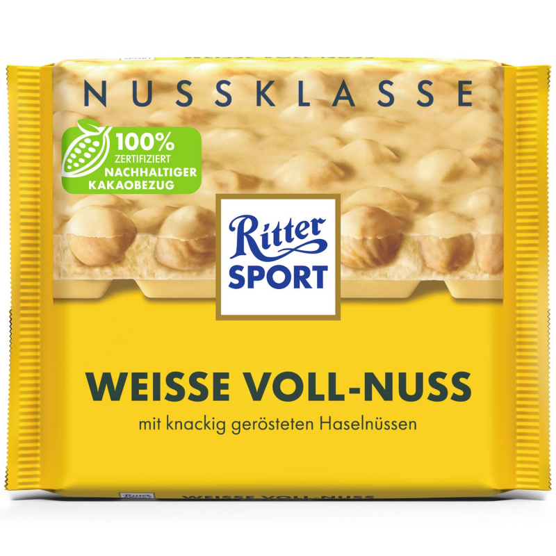  Ritter Sport Nuss-Klasse Weisse Voll-Nuss 100g 