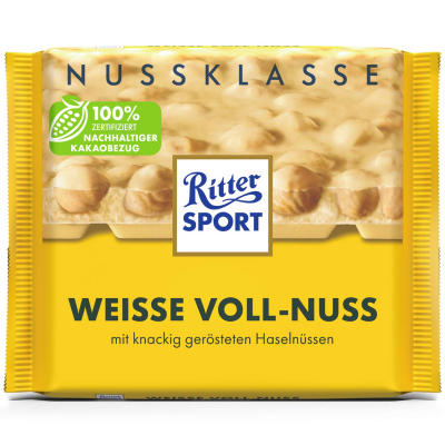  Ritter Sport Nuss-Klasse Weisse Voll-Nuss 100g 