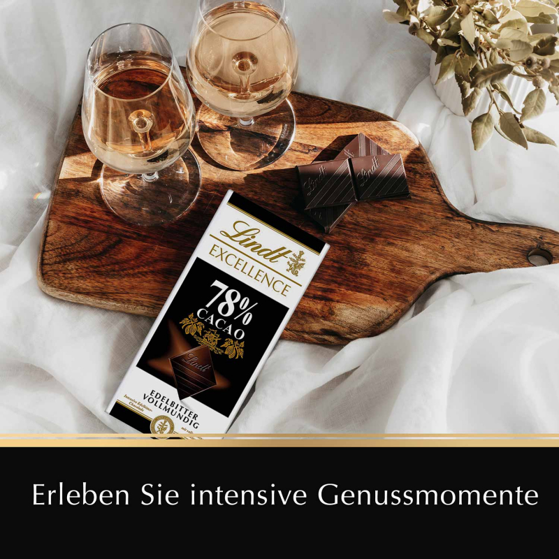  Lindt Excellence 78% Cacao Edelbitter Vollmundig Tafel 100g 