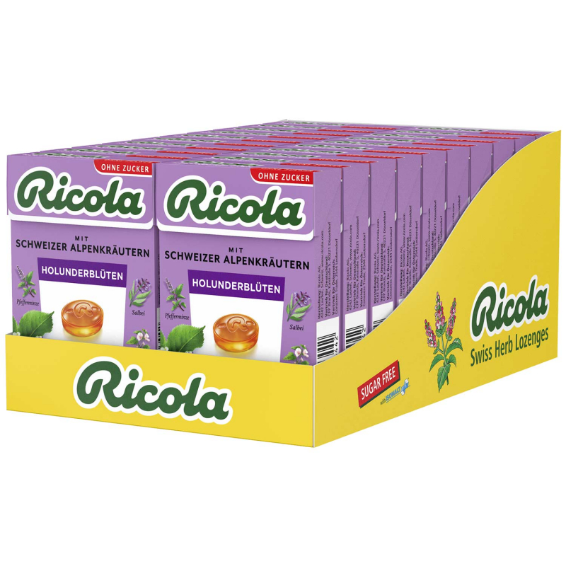  Ricola Holunderblüten ohne Zucker 50g 