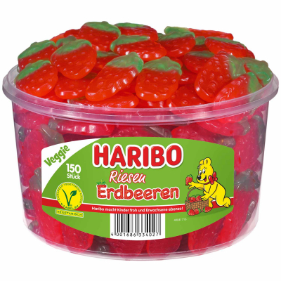  Haribo Riesen Erdbeeren vegetarisch 150er 