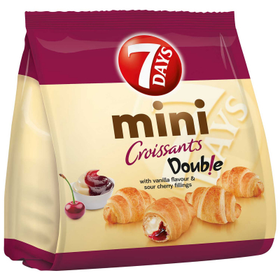  7Days Mini Double Croissants Vanille & Sauerkirsche 185g 