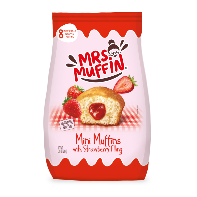  Mrs. Muffin Mini Muffins Strawberry Filling 200g 